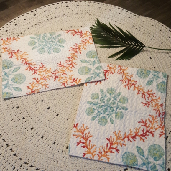 SET OF 2 PILLOW CASES,  OF THE SEA THEME WITH TIES - Picture 6 of 9